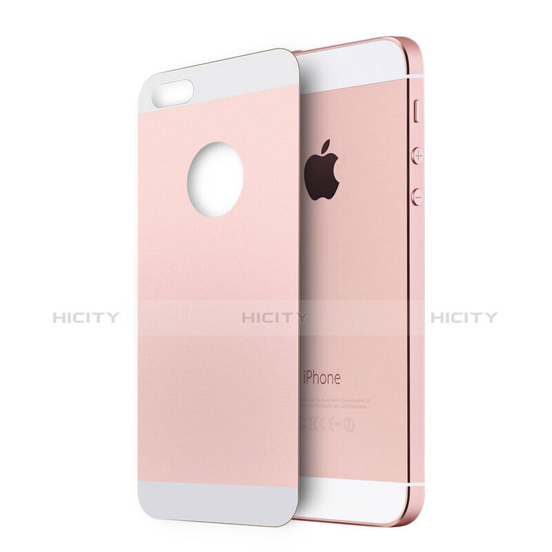 Schutzfolie Displayschutzfolie Panzerfolie Skins zum Aufkleben Gehärtetes Glas Glasfolie Rückseite für Apple iPhone 5 Rosegold