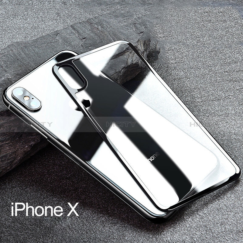 Schutzfolie Displayschutzfolie Panzerfolie Skins zum Aufkleben Gehärtetes Glas Glasfolie Rückseite Z01 für Apple iPhone X Schwarz