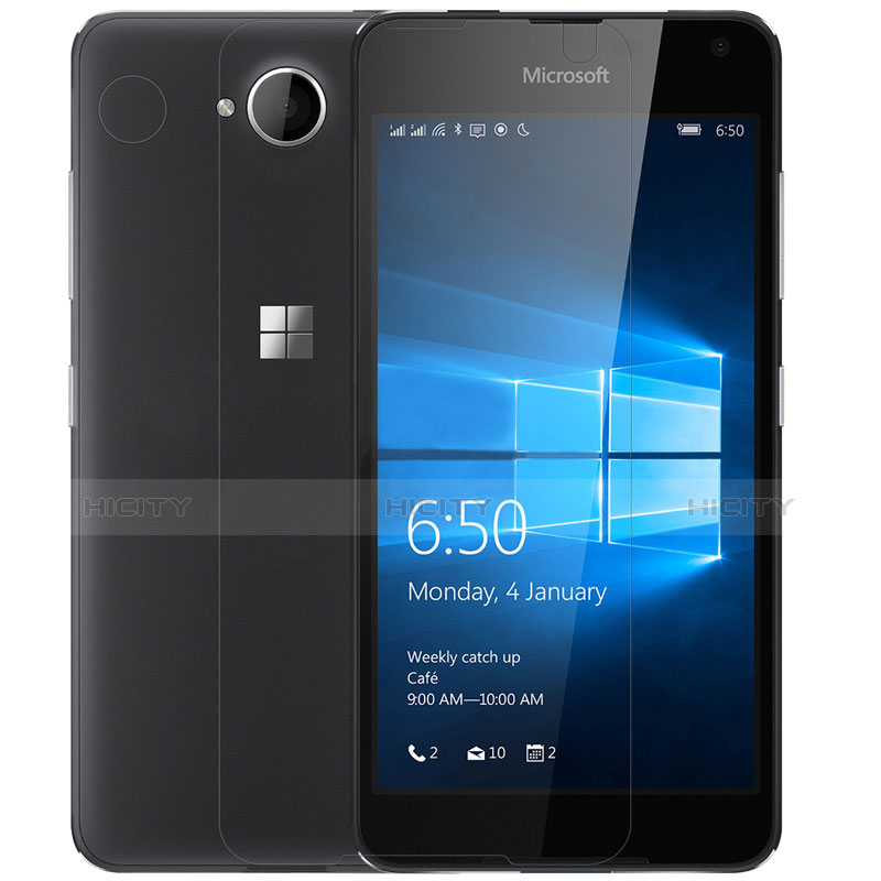 Schutzfolie Displayschutzfolie Panzerfolie Skins zum Aufkleben Gehärtetes Glas Glasfolie T01 für Microsoft Lumia 650 Klar