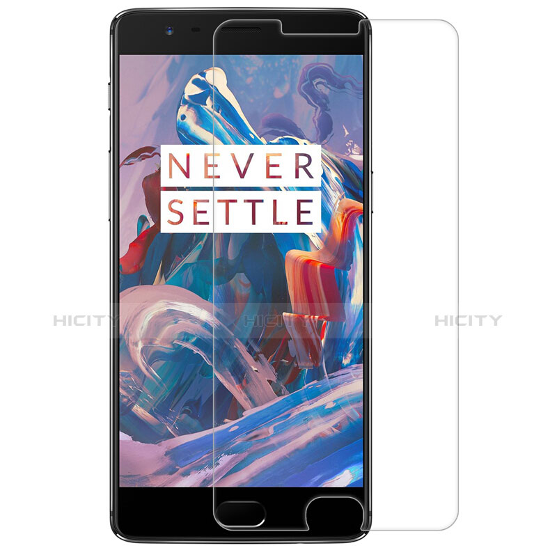 Schutzfolie Displayschutzfolie Panzerfolie Skins zum Aufkleben Gehärtetes Glas Glasfolie T01 für OnePlus 3 Klar