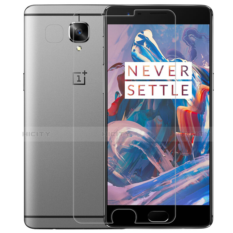 Schutzfolie Displayschutzfolie Panzerfolie Skins zum Aufkleben Gehärtetes Glas Glasfolie T01 für OnePlus 3 Klar