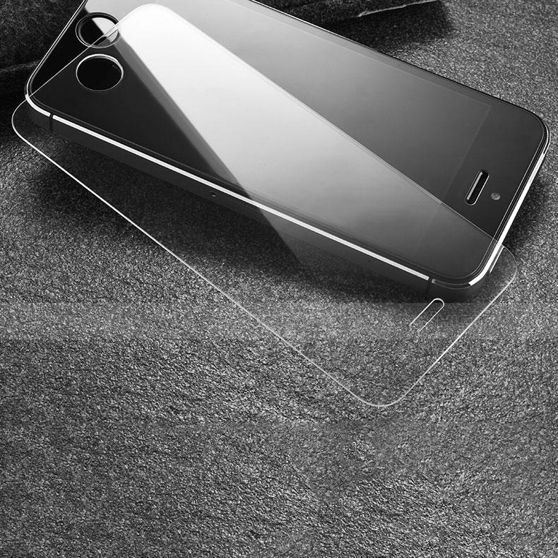 Schutzfolie Displayschutzfolie Panzerfolie Skins zum Aufkleben Gehärtetes Glas Glasfolie T02 für Apple iPhone 5S Klar