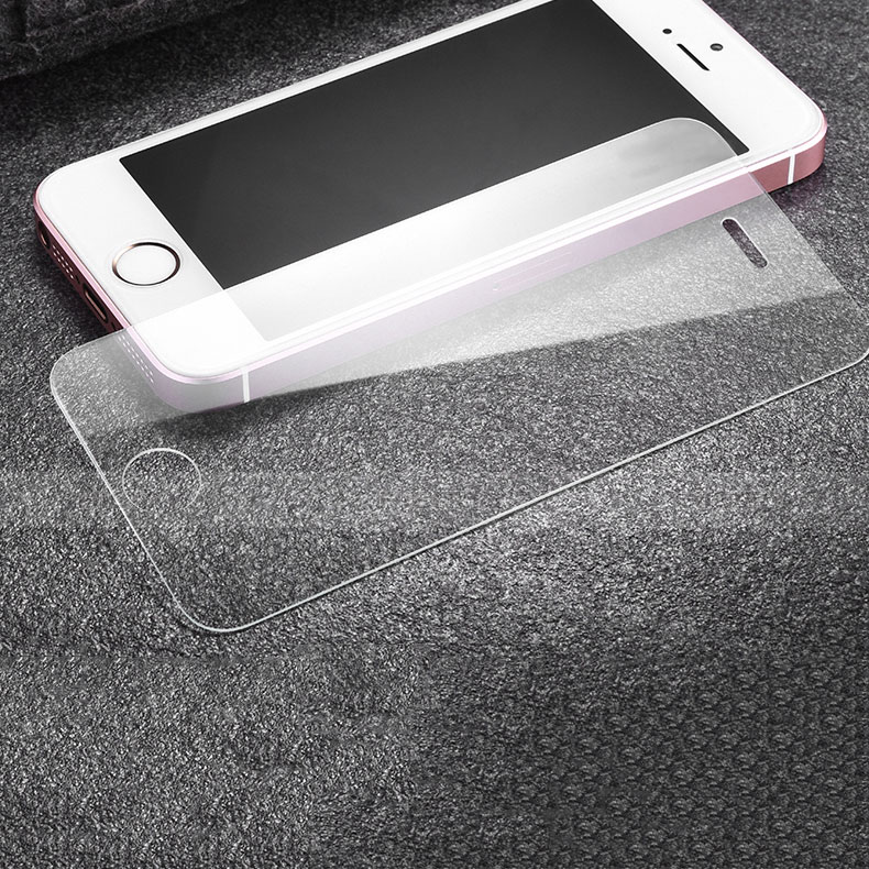 Schutzfolie Displayschutzfolie Panzerfolie Skins zum Aufkleben Gehärtetes Glas Glasfolie T02 für Apple iPhone 5S Klar