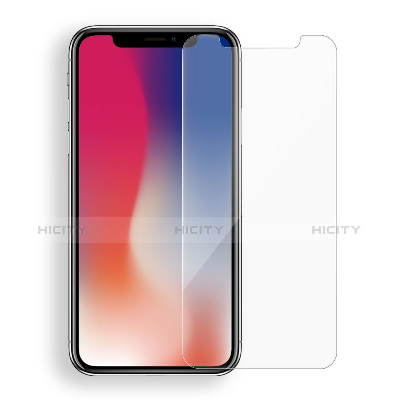 Schutzfolie Displayschutzfolie Panzerfolie Skins zum Aufkleben Gehärtetes Glas Glasfolie T02 für Apple iPhone X Klar groß