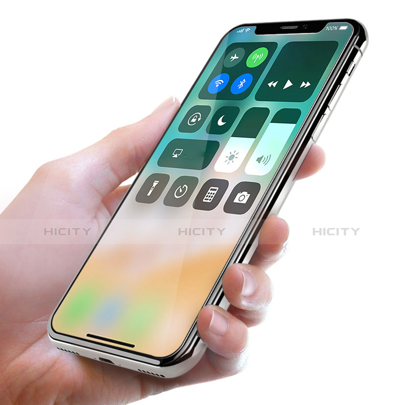 Schutzfolie Displayschutzfolie Panzerfolie Skins zum Aufkleben Gehärtetes Glas Glasfolie T02 für Apple iPhone X Klar groß