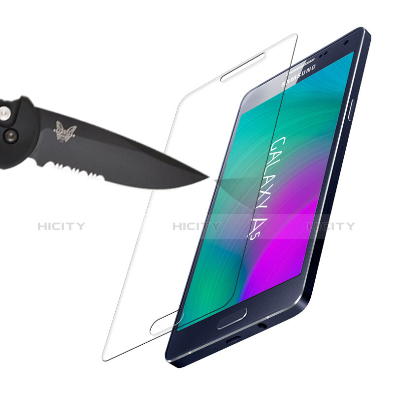 Schutzfolie Displayschutzfolie Panzerfolie Skins zum Aufkleben Gehärtetes Glas Glasfolie T02 für Samsung Galaxy A5 Duos SM-500F Klar