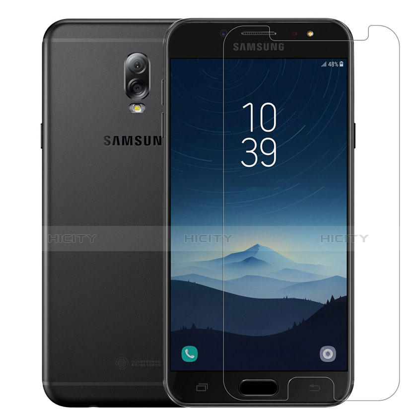 Schutzfolie Displayschutzfolie Panzerfolie Skins zum Aufkleben Gehärtetes Glas Glasfolie T02 für Samsung Galaxy C7 (2017) Klar