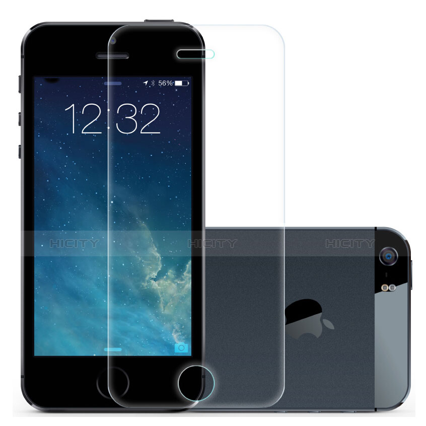 Schutzfolie Displayschutzfolie Panzerfolie Skins zum Aufkleben Gehärtetes Glas Glasfolie T03 für Apple iPhone 5S Klar