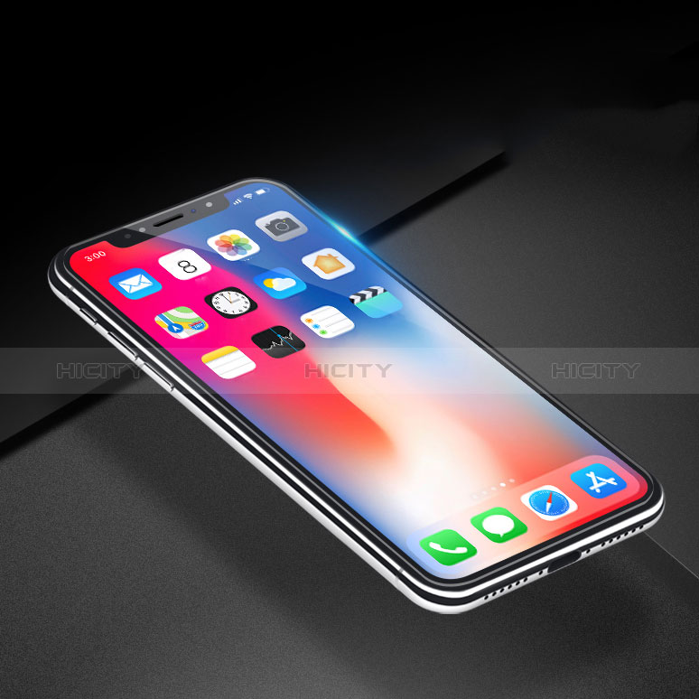 Schutzfolie Displayschutzfolie Panzerfolie Skins zum Aufkleben Gehärtetes Glas Glasfolie T08 für Apple iPhone X Klar groß