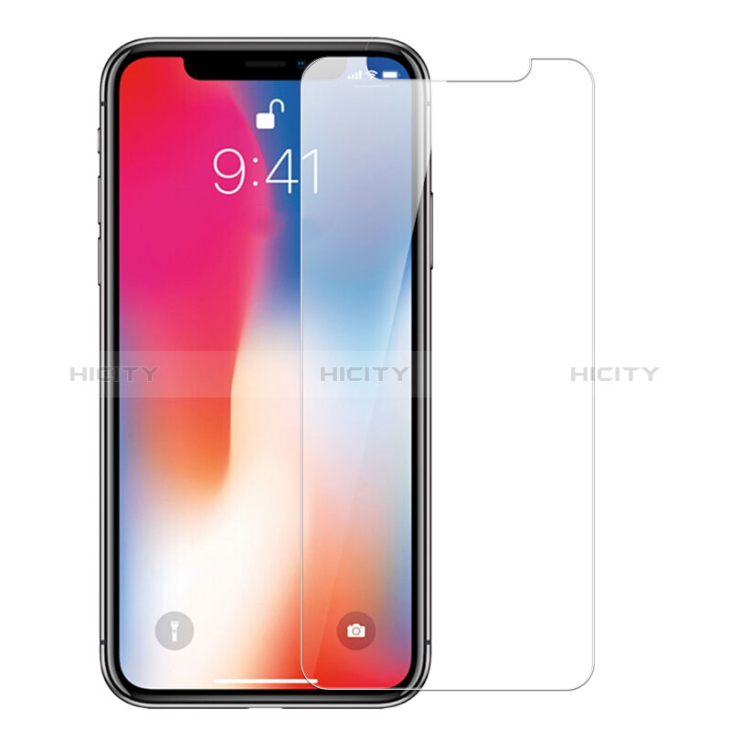 Schutzfolie Displayschutzfolie Panzerfolie Skins zum Aufkleben Gehärtetes Glas Glasfolie T18 für Apple iPhone X Klar groß