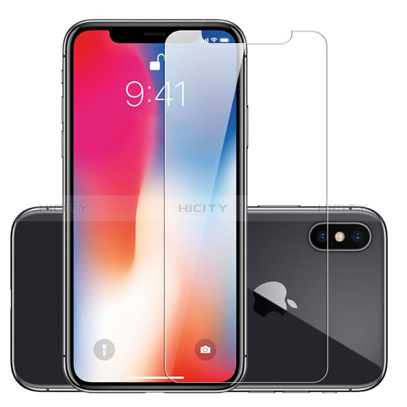 Schutzfolie Displayschutzfolie Panzerfolie Skins zum Aufkleben Gehärtetes Glas Glasfolie T18 für Apple iPhone X Klar groß