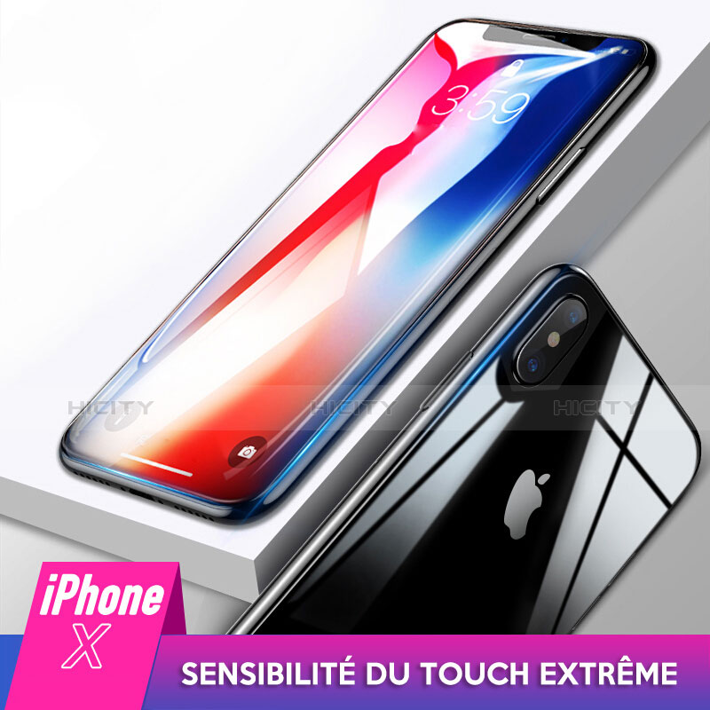 Schutzfolie Displayschutzfolie Panzerfolie Skins zum Aufkleben Gehärtetes Glas Glasfolie Vorder und Rückseite für Apple iPhone Xs Max Klar