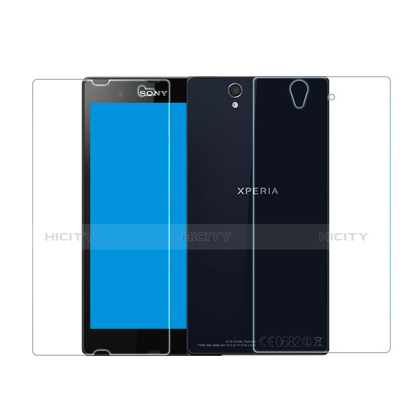 Schutzfolie Displayschutzfolie Panzerfolie Skins zum Aufkleben Gehärtetes Glas Glasfolie Vorder und Rückseite für Sony Xperia Z L36h Klar