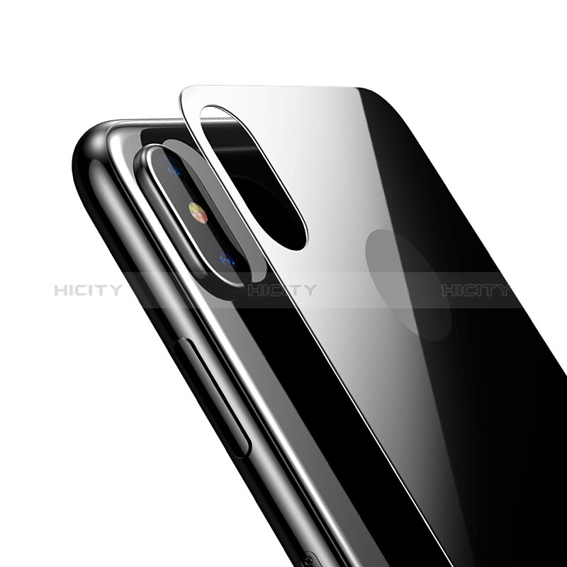 Schutzfolie Displayschutzfolie Panzerfolie Skins zum Aufkleben Gehärtetes Glas Glasfolie Vorder und Rückseite T01 für Apple iPhone X Schwarz