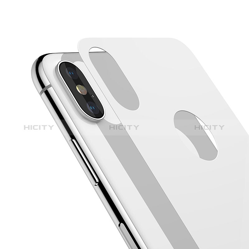 Schutzfolie Displayschutzfolie Panzerfolie Skins zum Aufkleben Gehärtetes Glas Glasfolie Vorder und Rückseite T01 für Apple iPhone X Weiß