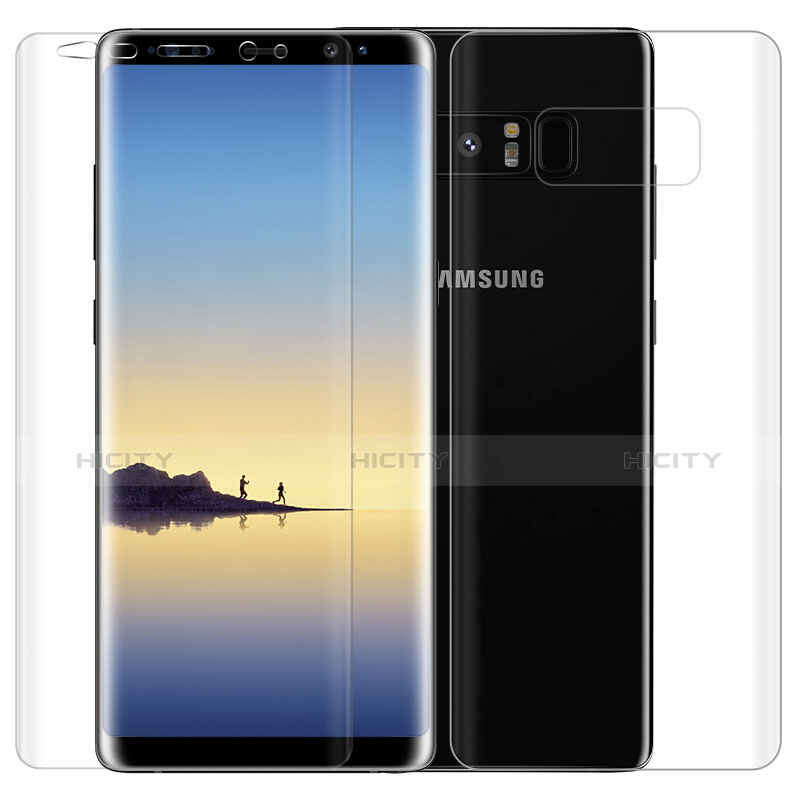 Schutzfolie Displayschutzfolie Panzerfolie Skins zum Aufkleben Vorder und Rückseite für Samsung Galaxy Note 8 Duos N950F Klar