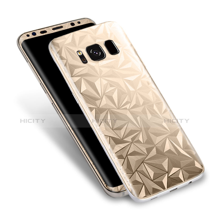 Schutzfolie Displayschutzfolie Panzerfolie Skins zum Aufkleben Vorder und Rückseite für Samsung Galaxy S8 Gold