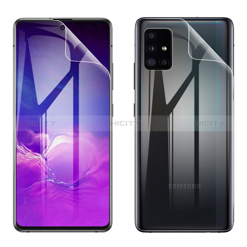 Schutzfolie Displayschutzfolie Panzerfolie Vorder und Rückseite Skins zum Aufkleben F01 für Samsung Galaxy A51 4G Klar