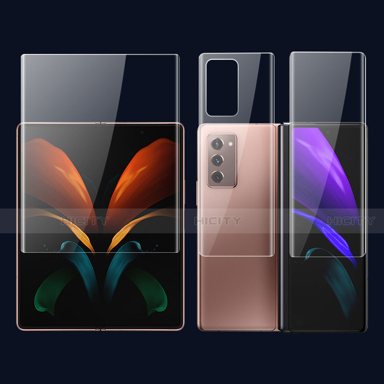 Schutzfolie Displayschutzfolie Panzerfolie Vorder und Rückseite Skins zum Aufkleben F01 für Samsung Galaxy Z Fold2 5G Klar