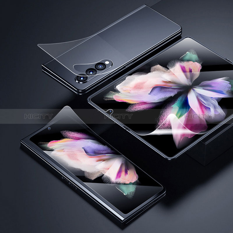 Schutzfolie Displayschutzfolie Panzerfolie Vorder und Rückseite Skins zum Aufkleben F02 für Samsung Galaxy Z Fold3 5G Klar