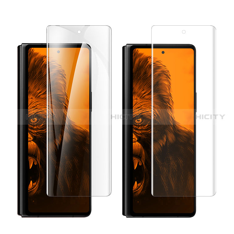 Schutzfolie Displayschutzfolie Panzerfolie Vorder und Rückseite Skins zum Aufkleben F04 für Samsung Galaxy Z Fold3 5G Klar