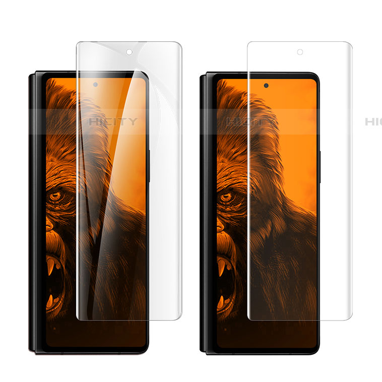 Schutzfolie Displayschutzfolie Panzerfolie Vorder und Rückseite Skins zum Aufkleben F04 für Samsung Galaxy Z Fold4 5G Klar groß