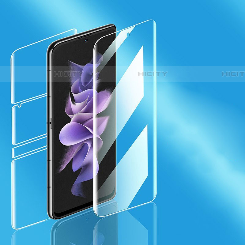 Schutzfolie Displayschutzfolie Panzerfolie Vorder und Rückseite Skins zum Aufkleben F05 für Samsung Galaxy Z Flip4 5G Klar