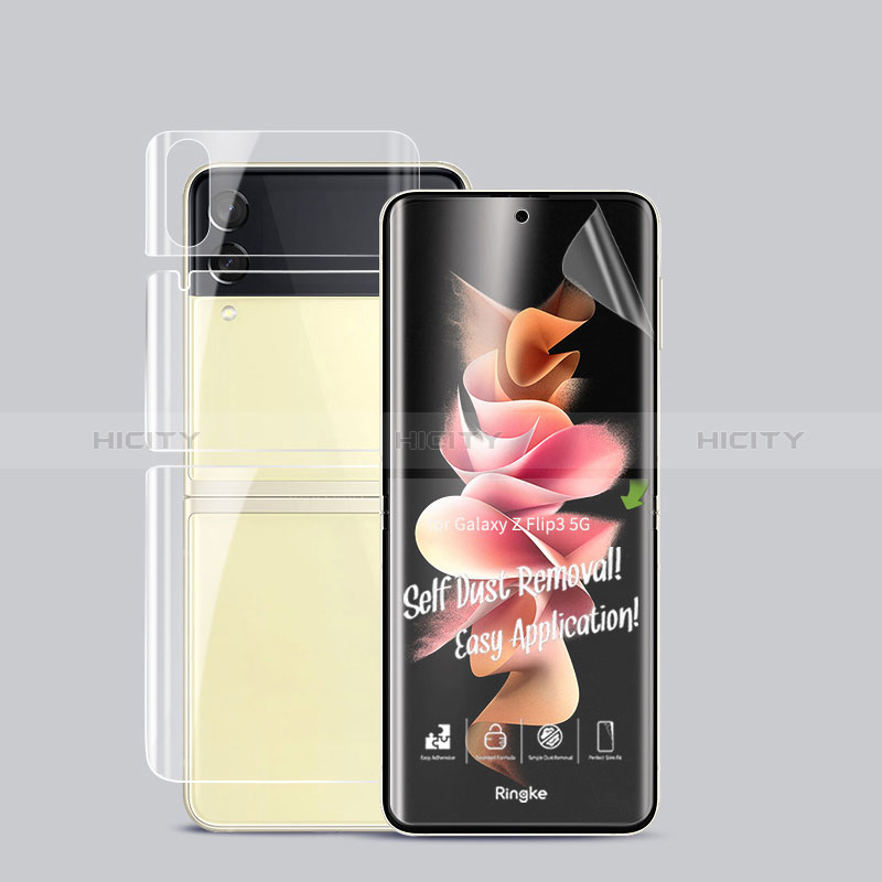 Schutzfolie Displayschutzfolie Panzerfolie Vorder und Rückseite Skins zum Aufkleben F06 für Samsung Galaxy Z Flip3 5G Klar