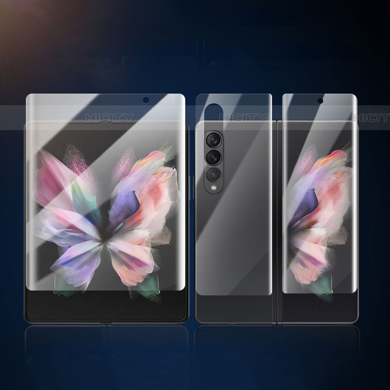 Schutzfolie Displayschutzfolie Panzerfolie Vorder und Rückseite Skins zum Aufkleben F08 für Samsung Galaxy Z Fold4 5G Klar