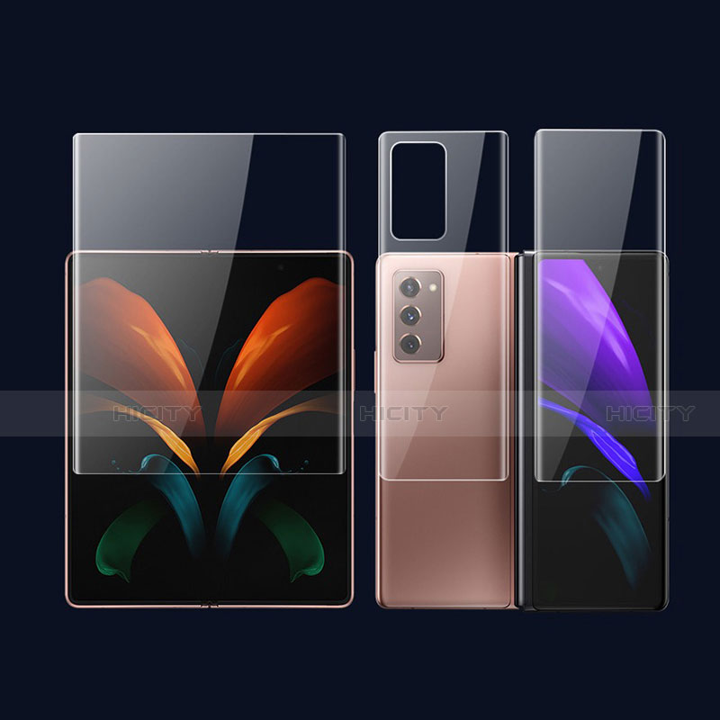 Schutzfolie Displayschutzfolie Panzerfolie Vorder und Rückseite Skins zum Aufkleben für Samsung Galaxy Z Fold2 5G Klar