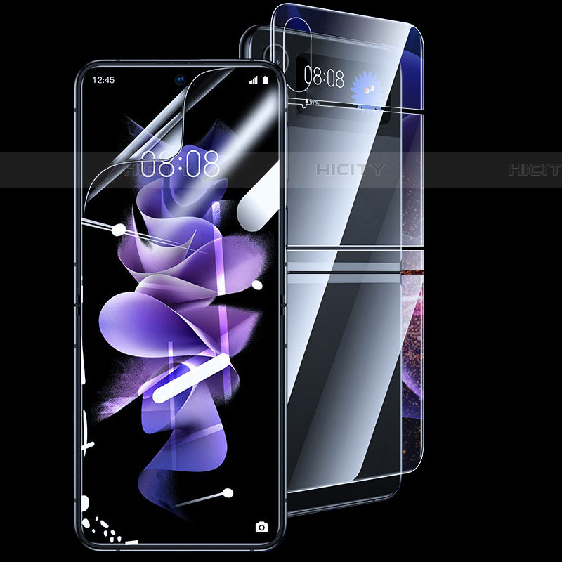 Schutzfolie Displayschutzfolie Panzerfolie Vorder und Rückseite Skins zum Aufkleben S03 für Samsung Galaxy Z Flip4 5G Klar