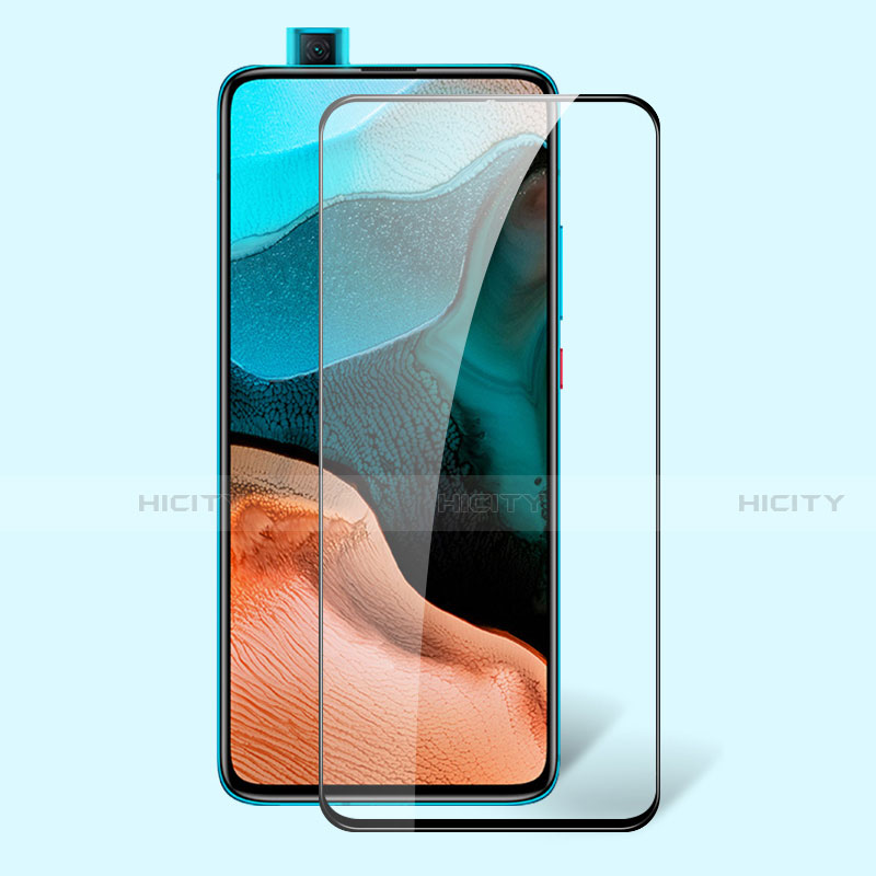 Schutzfolie Full Coverage Displayschutzfolie Panzerfolie Gehärtetes Glas Glasfolie Anti Blue Ray Skins zum Aufkleben Panzerglas A01 für Xiaomi Redmi K30 Pro Zoom Schwarz