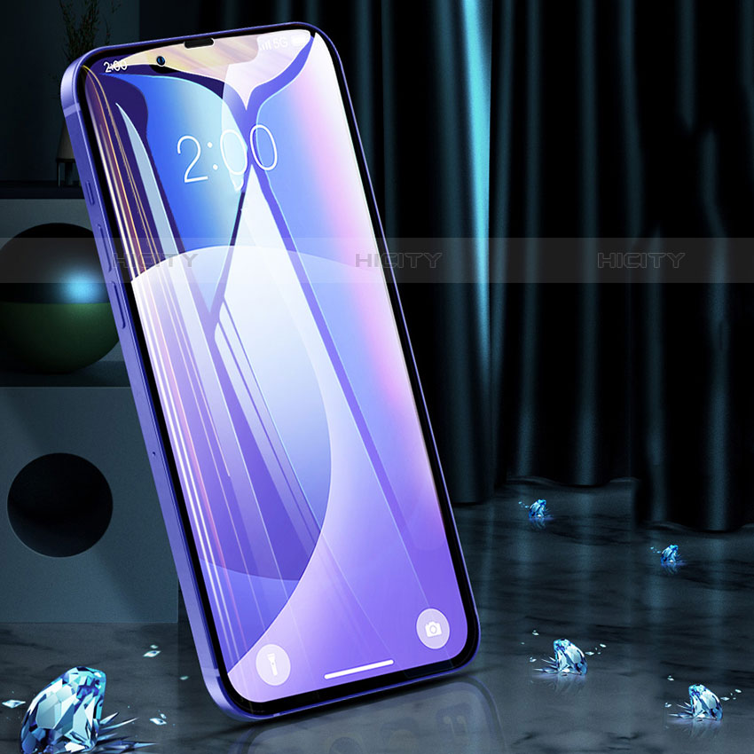 Schutzfolie Full Coverage Displayschutzfolie Panzerfolie Gehärtetes Glas Glasfolie Anti Blue Ray Skins zum Aufkleben Panzerglas F02 für Apple iPhone 13 Pro Max Schwarz