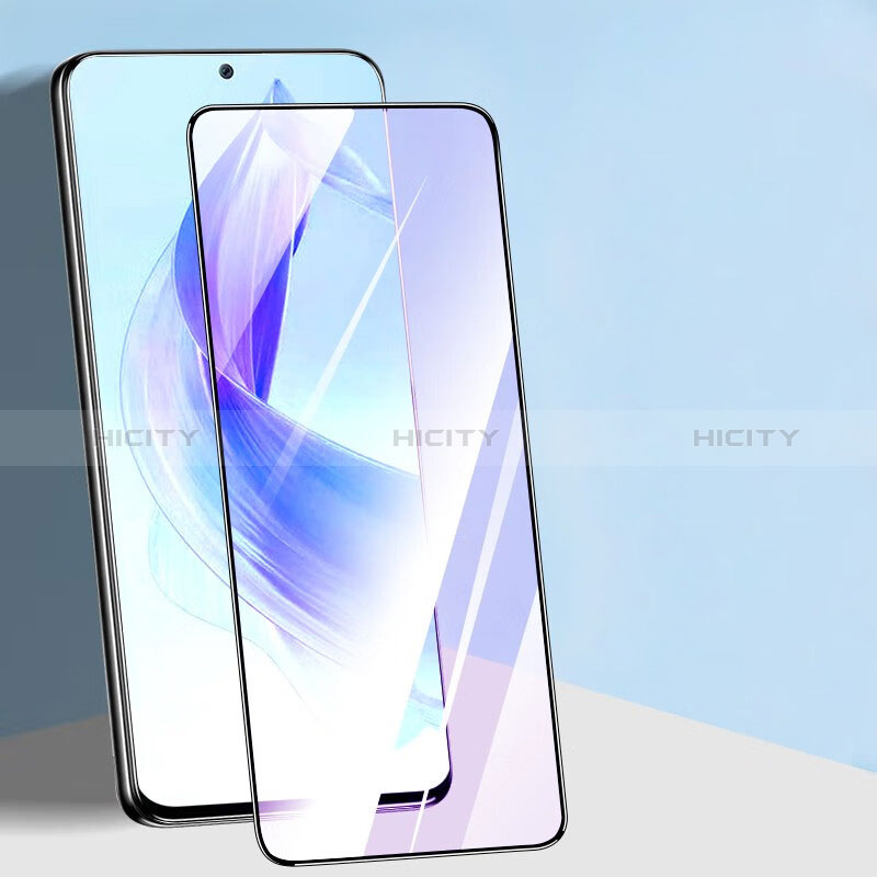 Schutzfolie Full Coverage Displayschutzfolie Panzerfolie Gehärtetes Glas Glasfolie Anti Blue Ray Skins zum Aufkleben Panzerglas F02 für Google Pixel 8 Pro 5G Schwarz Plus