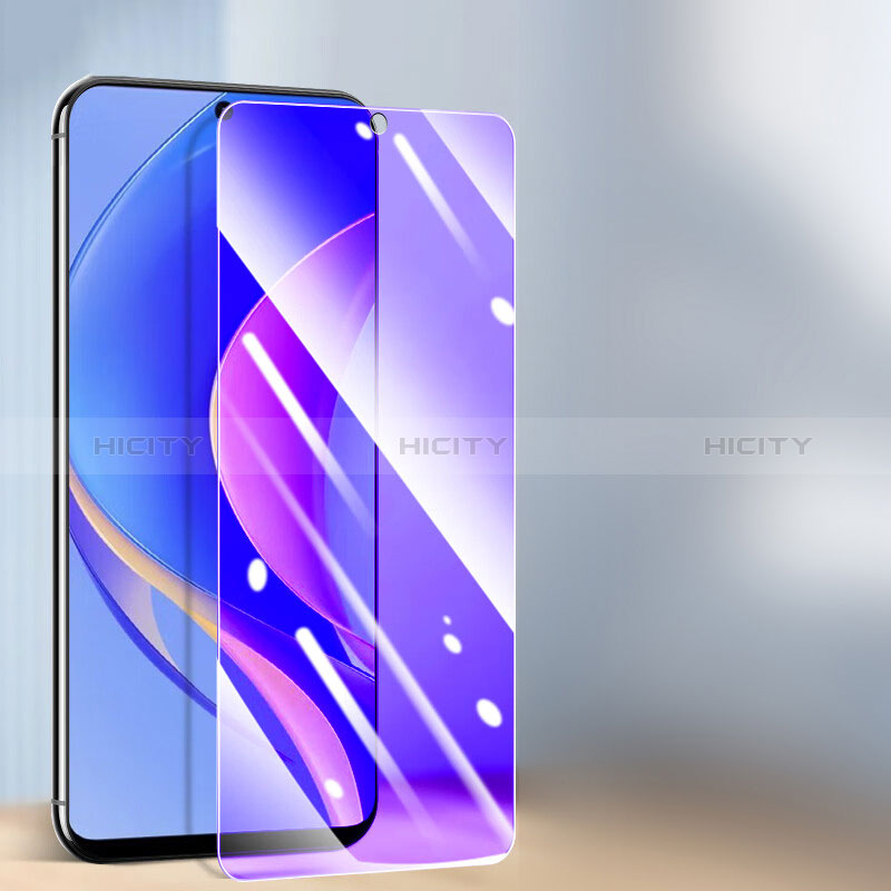 Schutzfolie Full Coverage Displayschutzfolie Panzerfolie Gehärtetes Glas Glasfolie Anti Blue Ray Skins zum Aufkleben Panzerglas F02 für Huawei Enjoy 50 Pro Schwarz Plus