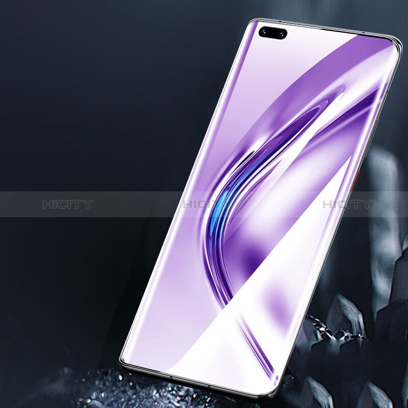 Schutzfolie Full Coverage Displayschutzfolie Panzerfolie Gehärtetes Glas Glasfolie Anti Blue Ray Skins zum Aufkleben Panzerglas F02 für Huawei Honor 50 Pro 5G Schwarz groß