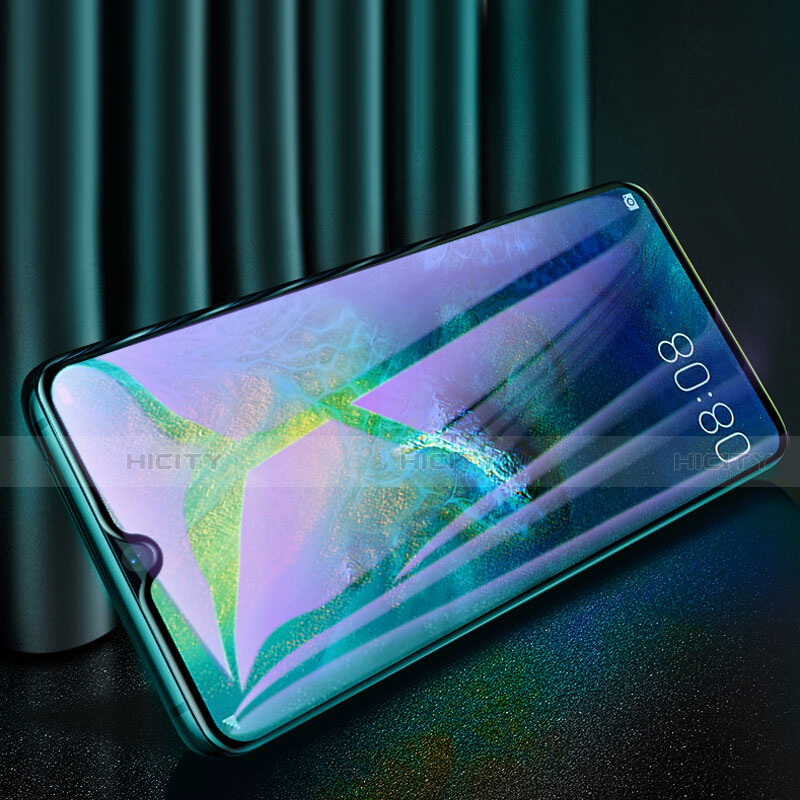 Schutzfolie Full Coverage Displayschutzfolie Panzerfolie Gehärtetes Glas Glasfolie Anti Blue Ray Skins zum Aufkleben Panzerglas F02 für Huawei Mate 20 X 5G Schwarz