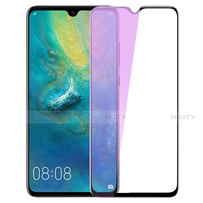 Schutzfolie Full Coverage Displayschutzfolie Panzerfolie Gehärtetes Glas Glasfolie Anti Blue Ray Skins zum Aufkleben Panzerglas F02 für Huawei Mate 20 X 5G Schwarz