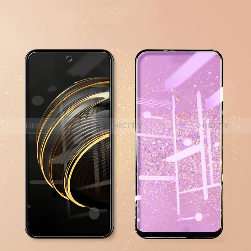 Schutzfolie Full Coverage Displayschutzfolie Panzerfolie Gehärtetes Glas Glasfolie Anti Blue Ray Skins zum Aufkleben Panzerglas F02 für Huawei Nova 10z Schwarz