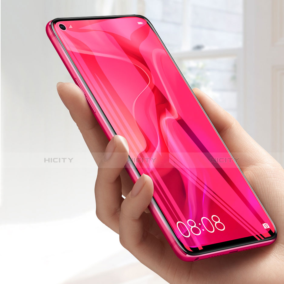 Schutzfolie Full Coverage Displayschutzfolie Panzerfolie Gehärtetes Glas Glasfolie Anti Blue Ray Skins zum Aufkleben Panzerglas F02 für Huawei Nova 4 Schwarz