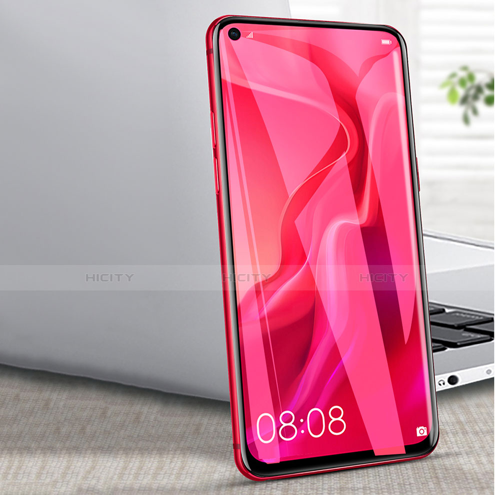 Schutzfolie Full Coverage Displayschutzfolie Panzerfolie Gehärtetes Glas Glasfolie Anti Blue Ray Skins zum Aufkleben Panzerglas F02 für Huawei Nova 4 Schwarz