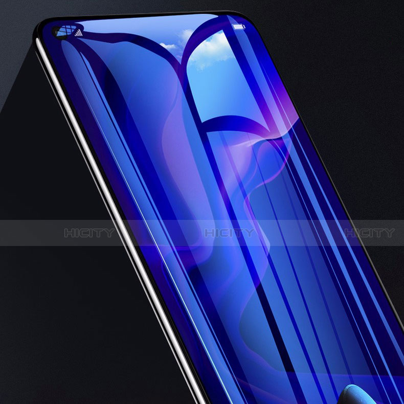 Schutzfolie Full Coverage Displayschutzfolie Panzerfolie Gehärtetes Glas Glasfolie Anti Blue Ray Skins zum Aufkleben Panzerglas F02 für Huawei Nova 6 SE Schwarz groß