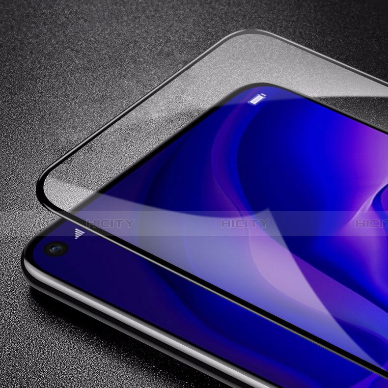 Schutzfolie Full Coverage Displayschutzfolie Panzerfolie Gehärtetes Glas Glasfolie Anti Blue Ray Skins zum Aufkleben Panzerglas F02 für Huawei Nova 7i Schwarz