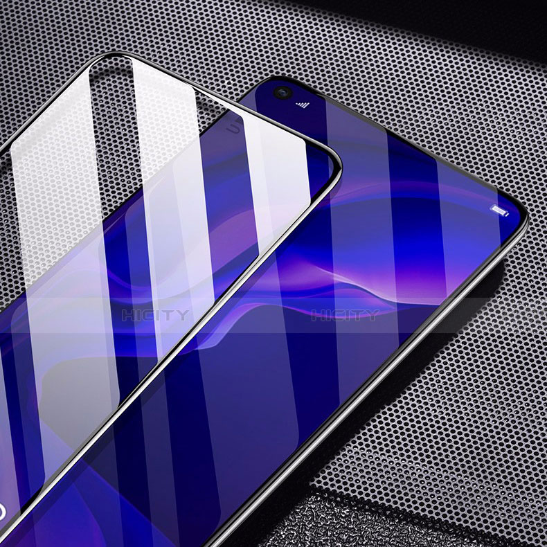 Schutzfolie Full Coverage Displayschutzfolie Panzerfolie Gehärtetes Glas Glasfolie Anti Blue Ray Skins zum Aufkleben Panzerglas F02 für Huawei Nova 7i Schwarz