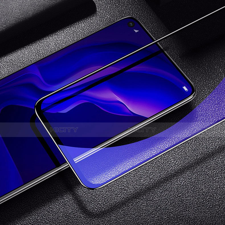 Schutzfolie Full Coverage Displayschutzfolie Panzerfolie Gehärtetes Glas Glasfolie Anti Blue Ray Skins zum Aufkleben Panzerglas F02 für Huawei Nova 7i Schwarz