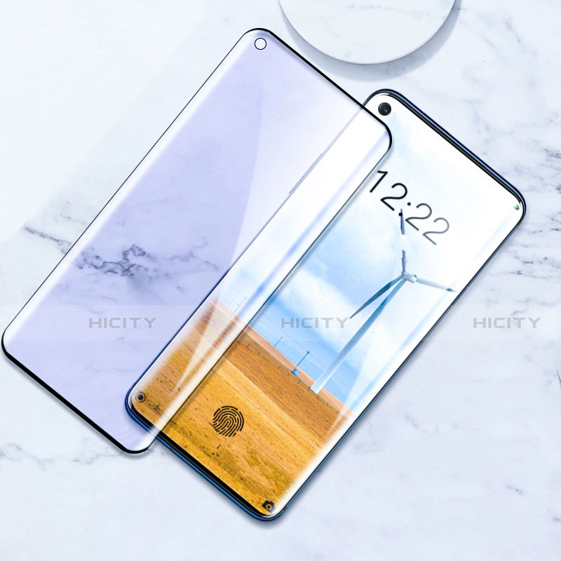 Schutzfolie Full Coverage Displayschutzfolie Panzerfolie Gehärtetes Glas Glasfolie Anti Blue Ray Skins zum Aufkleben Panzerglas F02 für OnePlus 8 Schwarz