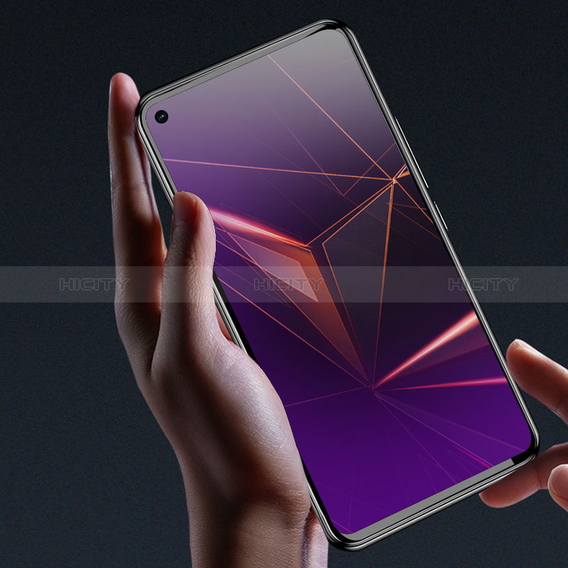 Schutzfolie Full Coverage Displayschutzfolie Panzerfolie Gehärtetes Glas Glasfolie Anti Blue Ray Skins zum Aufkleben Panzerglas F02 für Oppo K9 Pro 5G Schwarz groß