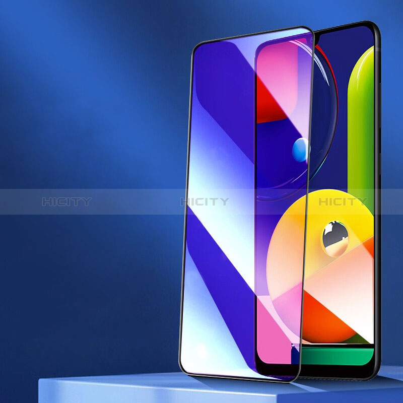 Schutzfolie Full Coverage Displayschutzfolie Panzerfolie Gehärtetes Glas Glasfolie Anti Blue Ray Skins zum Aufkleben Panzerglas F02 für Samsung Galaxy A50S Schwarz Plus