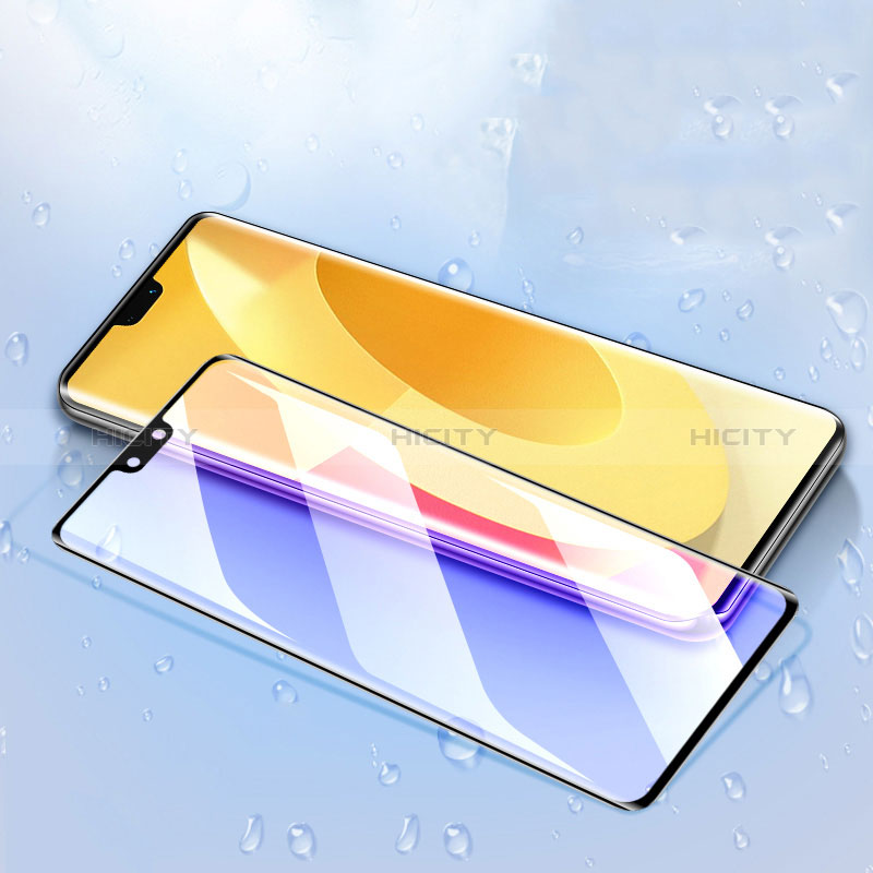 Schutzfolie Full Coverage Displayschutzfolie Panzerfolie Gehärtetes Glas Glasfolie Anti Blue Ray Skins zum Aufkleben Panzerglas F02 für Vivo V23 5G Schwarz