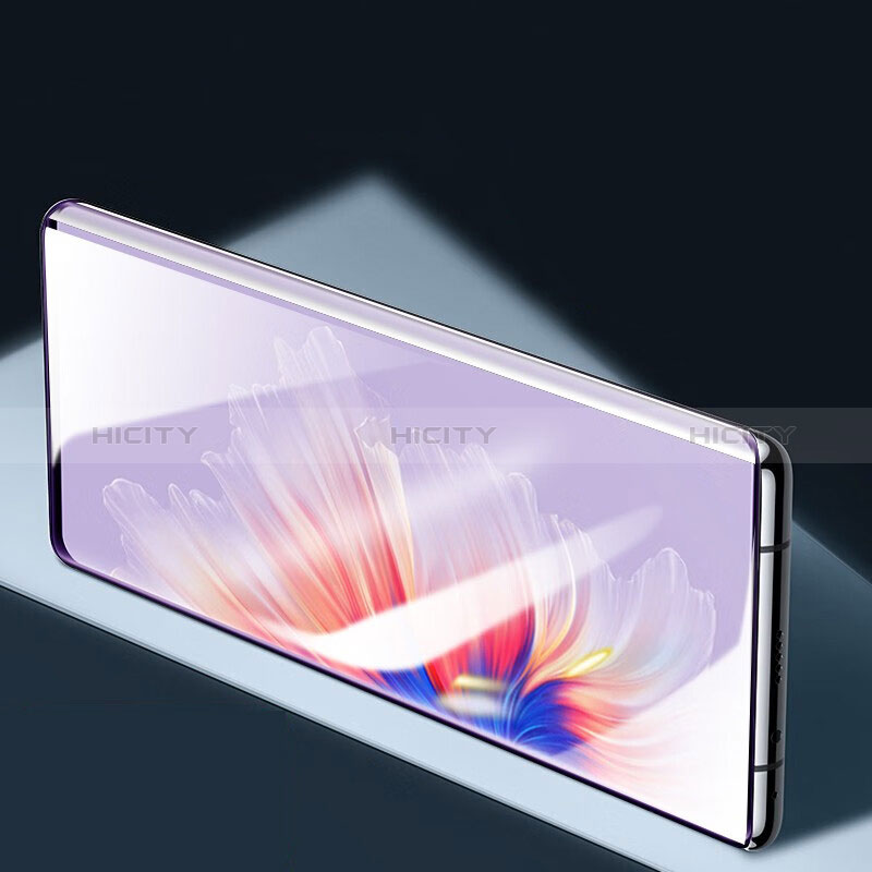 Schutzfolie Full Coverage Displayschutzfolie Panzerfolie Gehärtetes Glas Glasfolie Anti Blue Ray Skins zum Aufkleben Panzerglas F02 für Xiaomi Mi Mix 4 5G Schwarz